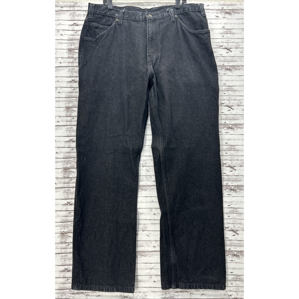 Ben Davis Carpenter Jeans Men's 38x33 Black Relaxed Straight Denim Workwear Y2K